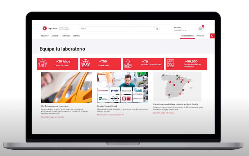 Estrenamos web destinada de manera exclusiva a la comercialización de Equipamiento de Laboratorio